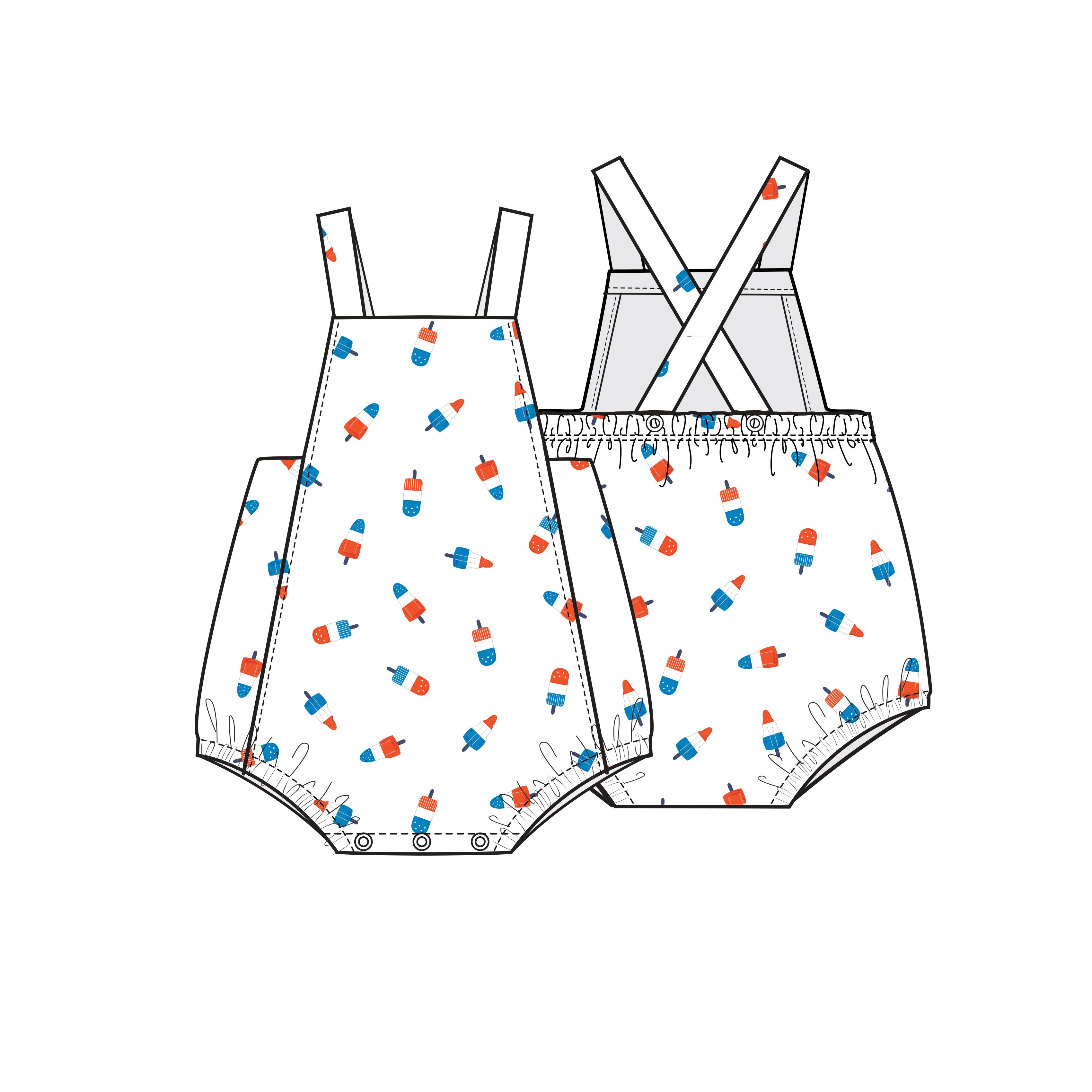 Retro Sunsuit, Astro Pops | SpearmintLOVE