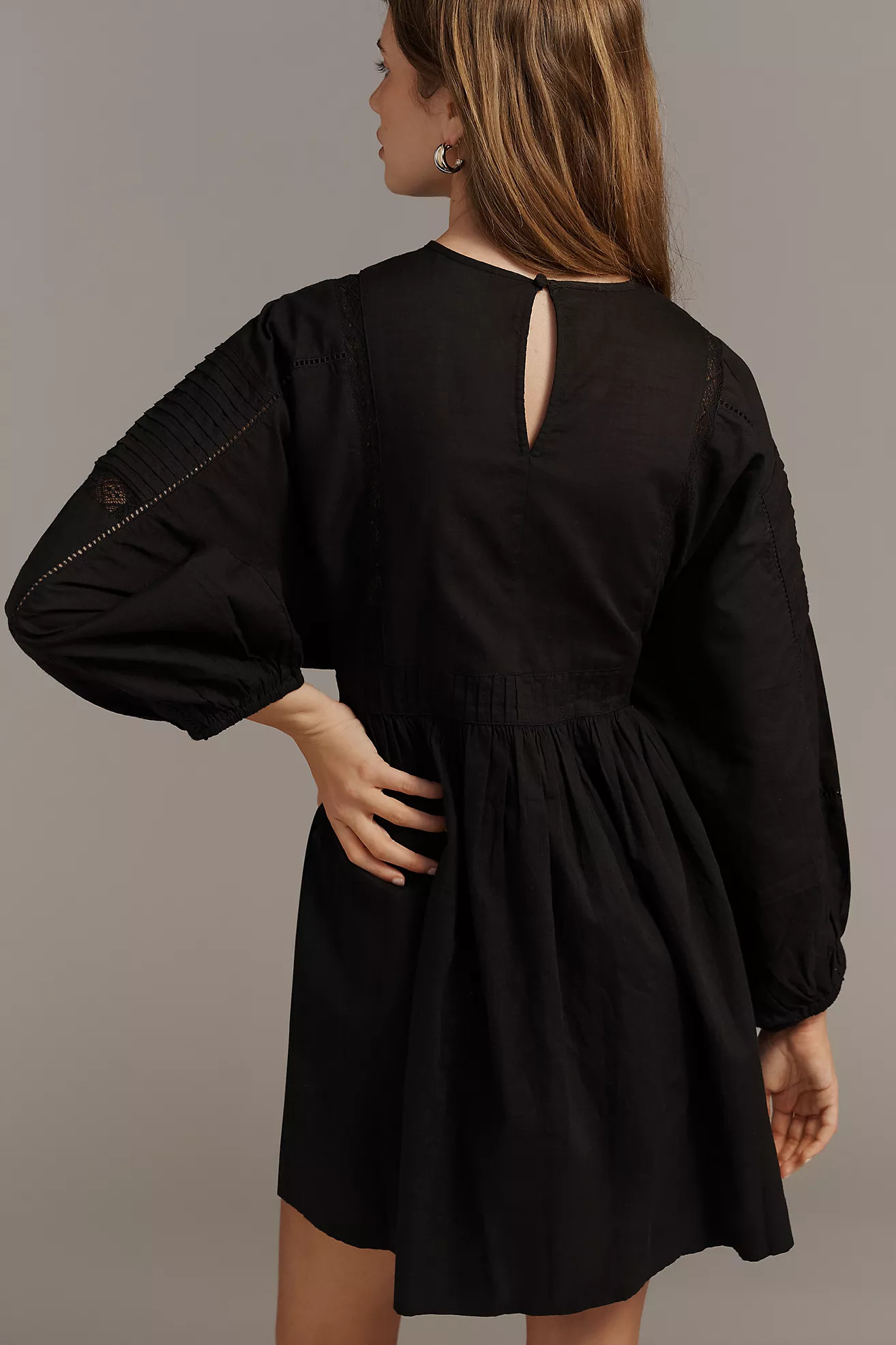 By Anthropologie Half-Sleeve Deco Mini Swing Dress | Anthropologie (US)