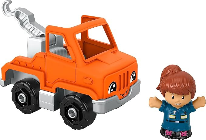 Fisher-Price Little People Toddler Toy Help and Go Tow Truck and Figure for Pretend Play Kids Age... | Amazon (US)