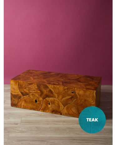 24x47 Teak Wood Coffee Table | HomeGoods
