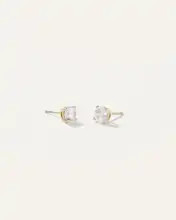 14K Gold Lab Grown Diamond Four-Prong Solitaire Studs | Quince
