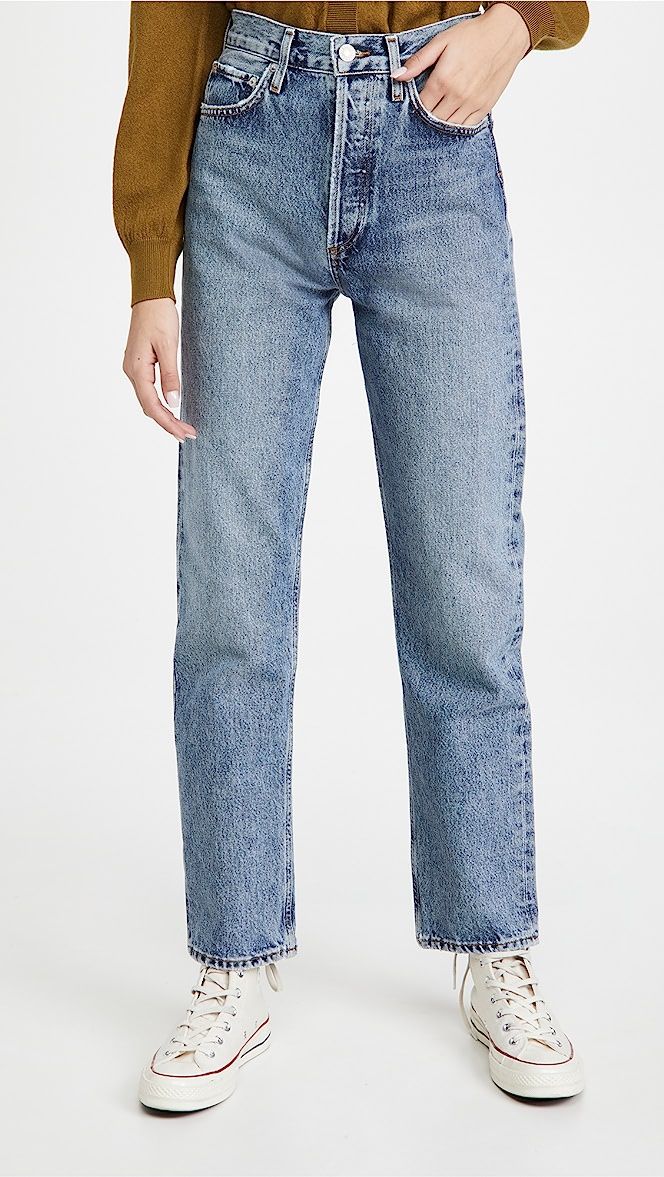 90's Pinch Waist High Rise Straight Jeans | Shopbop