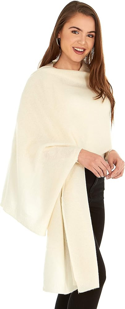 Manio Cashmere 100% Cashmere Knitted Wrap Shawl Extra Large Scarf Stole | Amazon (US)