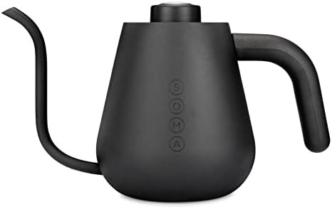 Soma Stainless Steel Gooseneck Coffee & Tea Kettle, Black, 1 Liter, Stovetop | Amazon (US)