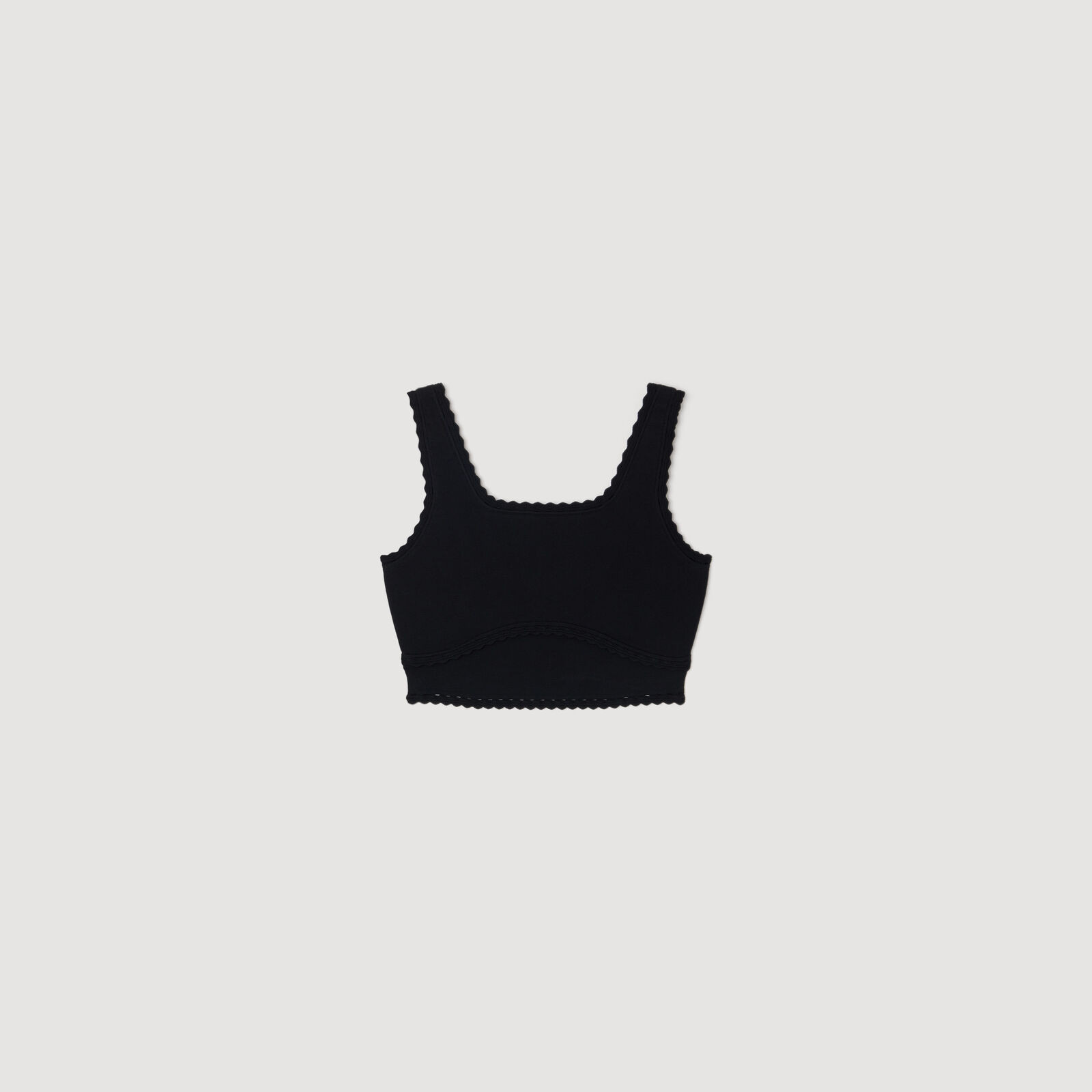 Cropped decorative knit top | Sandro US | Sandro-Paris US