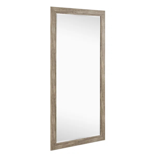 Karelis Rectangle Full Length Mirror, Faux Wood Farmhouse Mirror, Floor Mirror | Wayfair North America