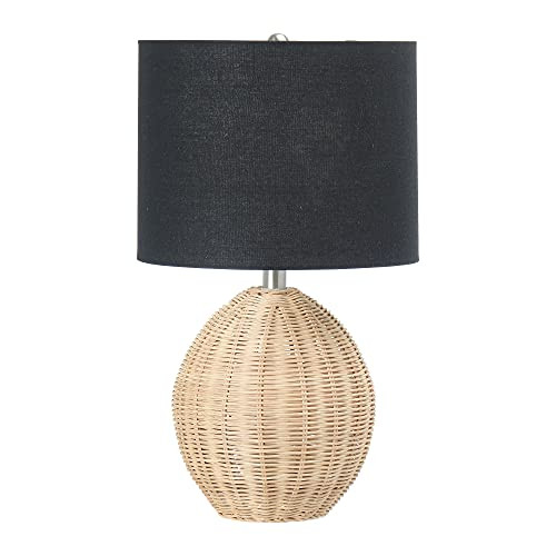 Main + Mesa Woven Rattan Table Lamp with Drum Shade - - Amazon.com | Amazon (US)