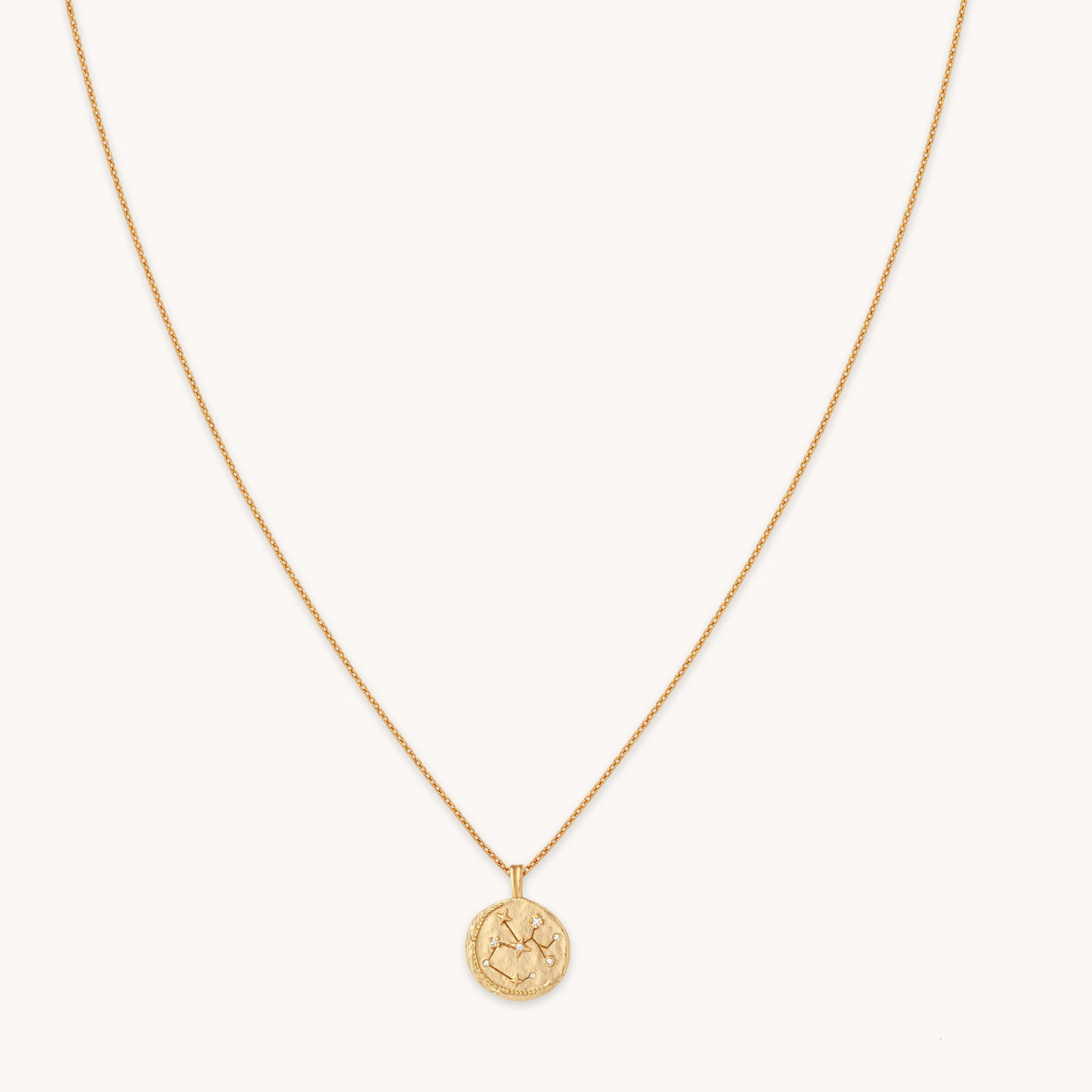 Sagittarius Zodiac Pendant Necklace in Gold | Astrid and Miyu