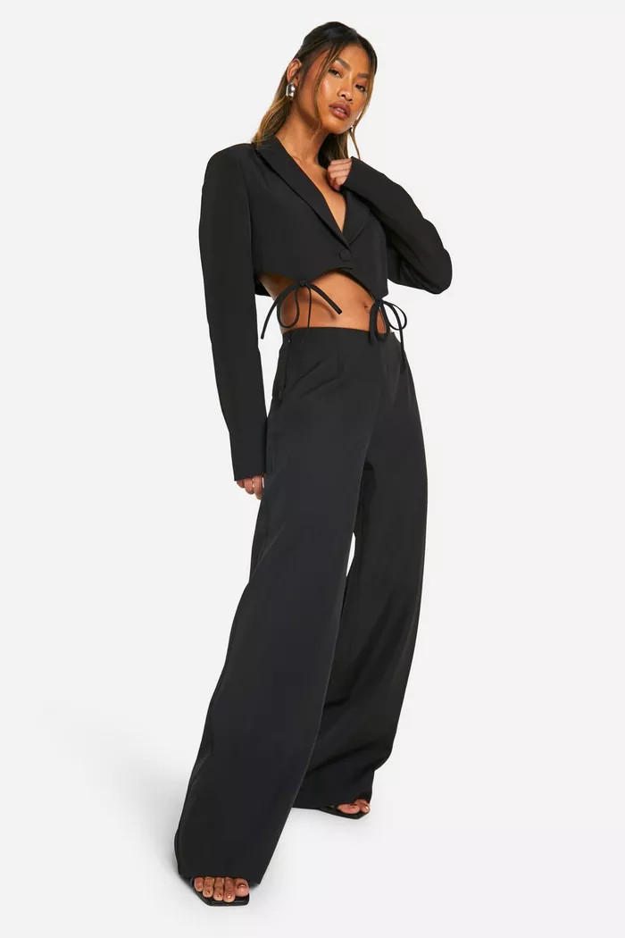 Wide Leg Dress Pants | boohoo (US & Canada)