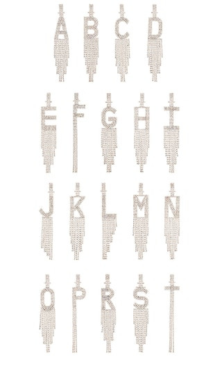 Alphabet Earring in Silver | Revolve Clothing (Global)