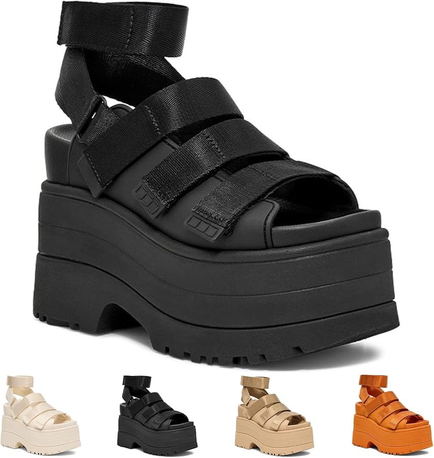 Fashion Platform Sandals for Women's Indoor Casual Adjustable Sandals Summer Soft Comfortable Non... | Amazon (US)