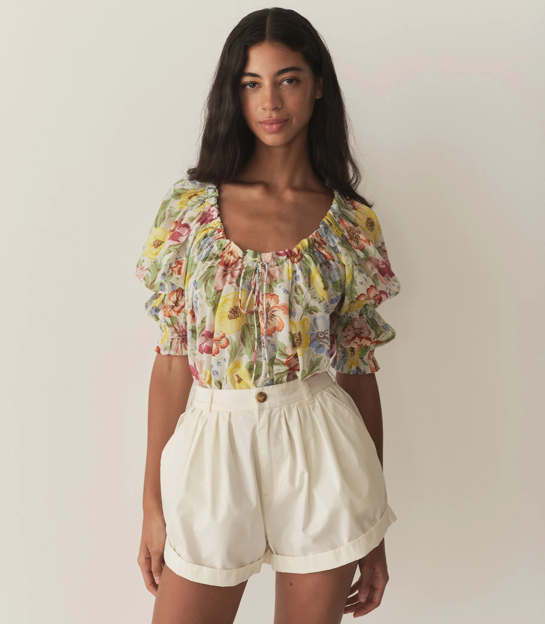 Inez Top - Blanc Anemone Bloom | DÔEN | DOEN