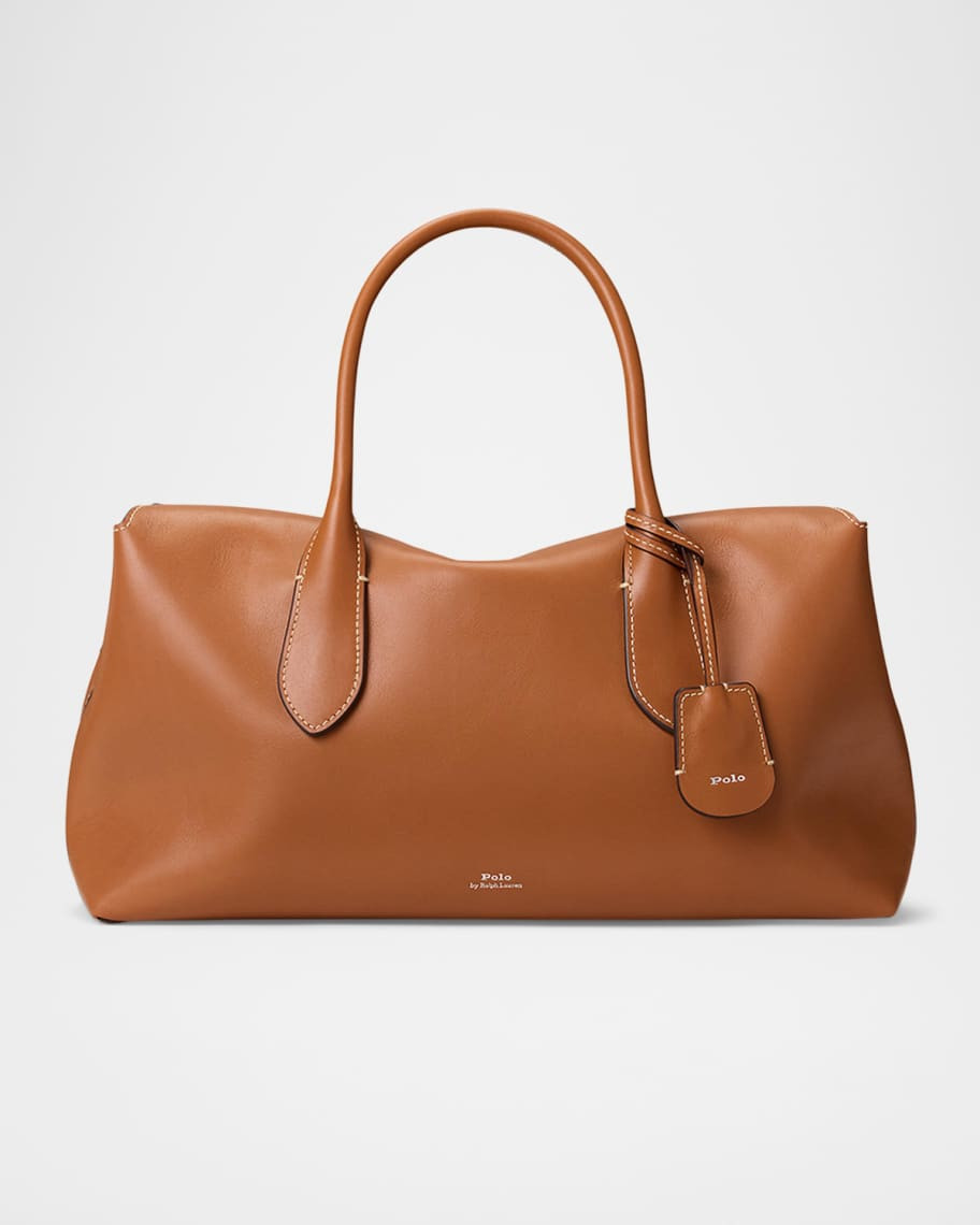 Bellport Medium Smooth Leather Satchel Bag | Neiman Marcus