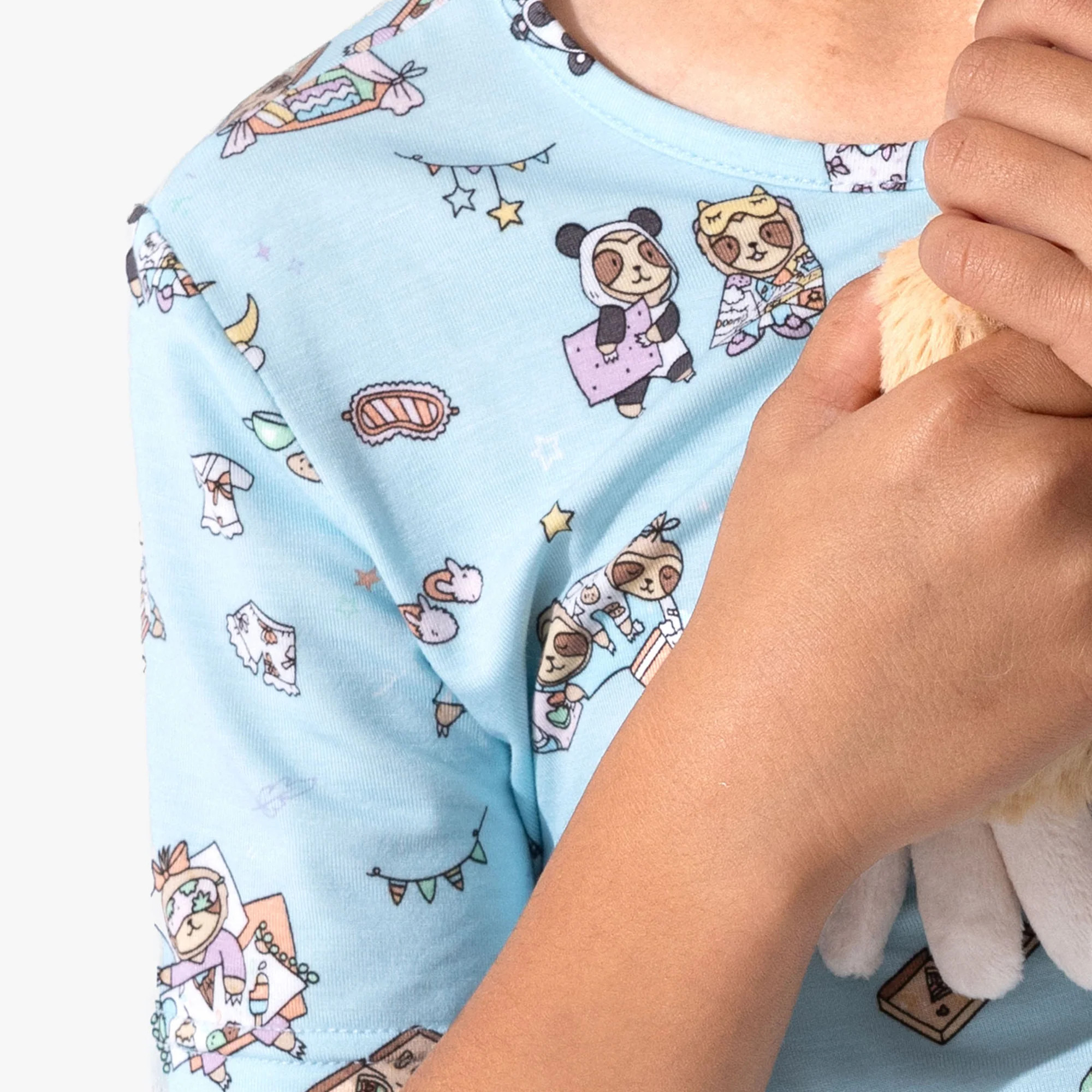 Sloth Pajama Party Bamboo Kids Pajama Short Set | Bellabu Bear