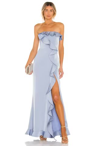 NBD Luna Gown in Baby Blue from Revolve.com | Revolve Clothing (Global)