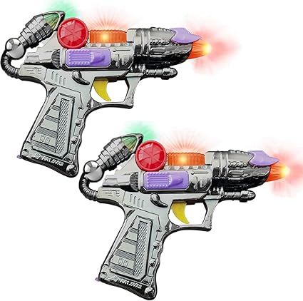 Amazon.com: ArtCreativity Ranger Hand-Gun Toy Set with Flashing Lights & Sounds, 2 Cool Futuristi... | Amazon (US)