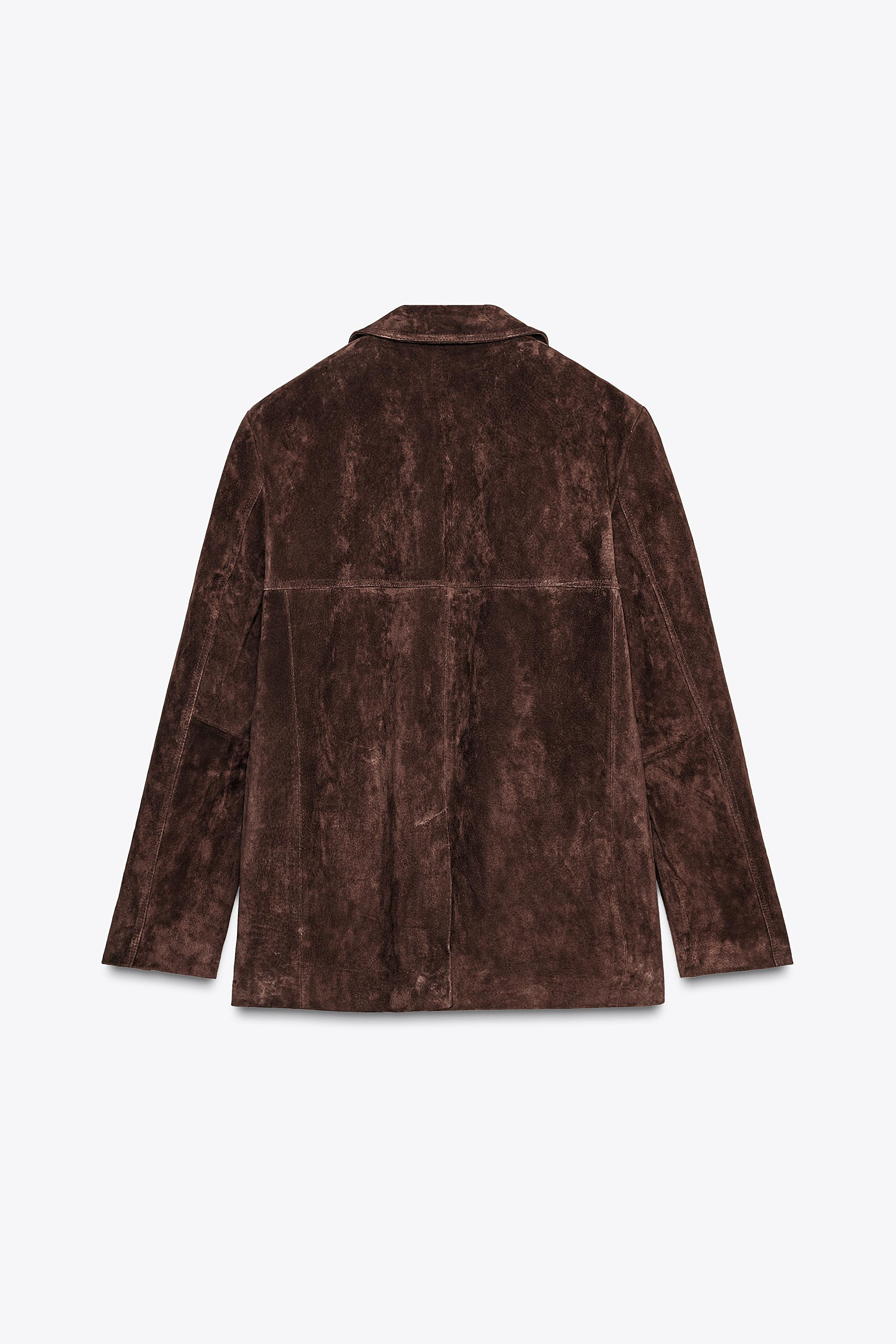 SUEDE LEATHER BLAZER | Zara UK