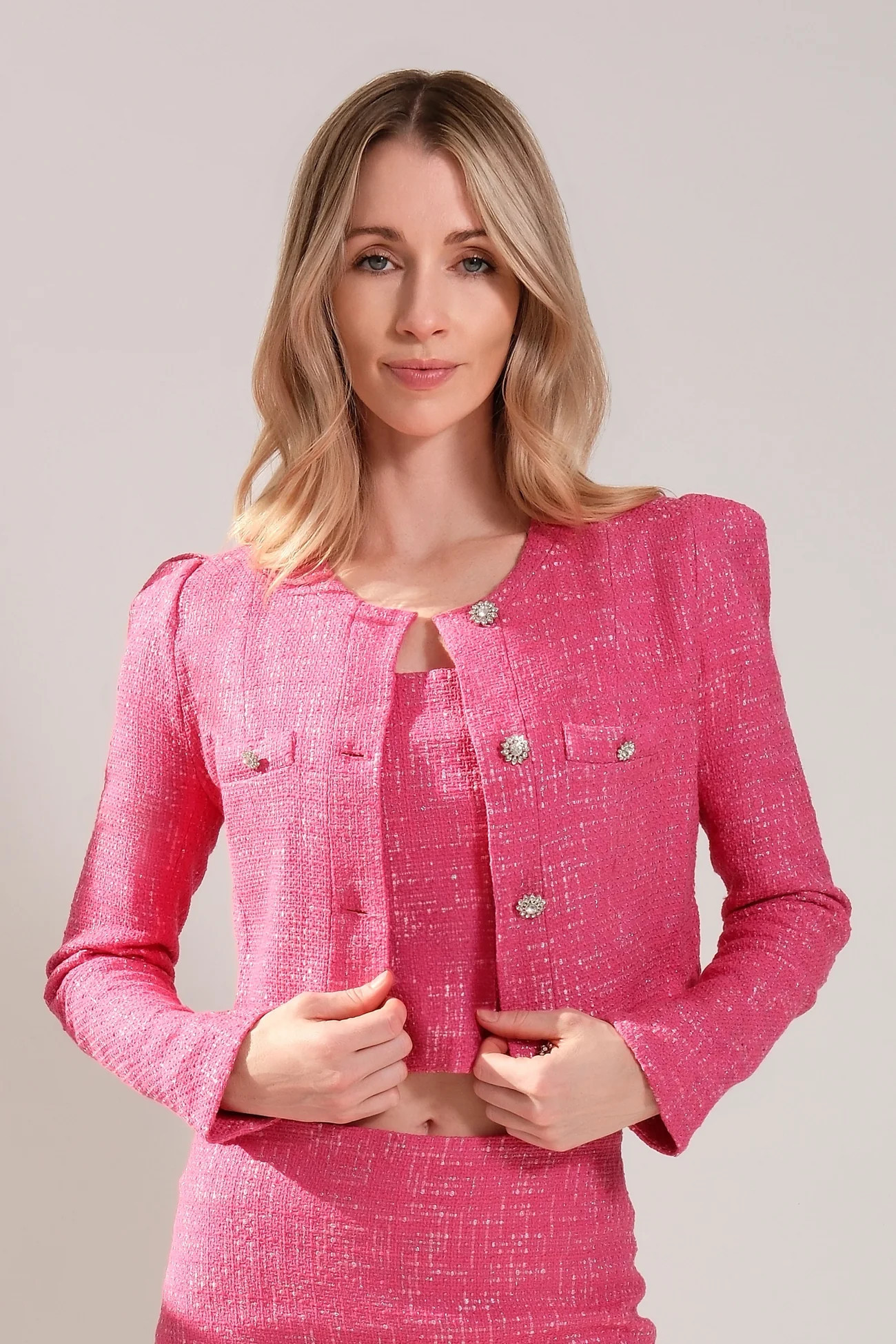 JULIETTE JACKET TWEED (FUCHSIA) | CHLOE COLETTE