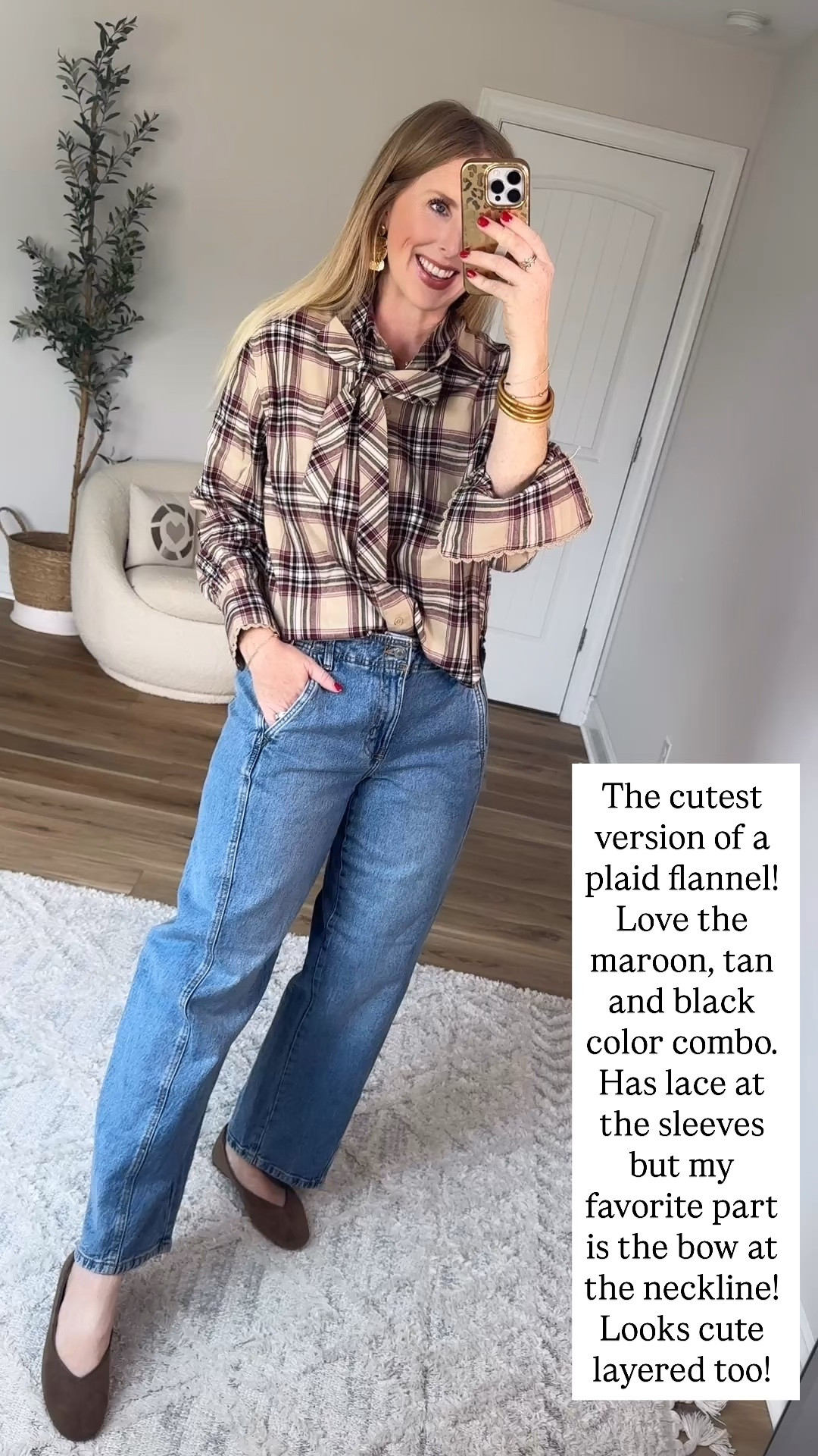 Walmart try on, free assembly, plaid flannel, barrel jeans

#LTKootd