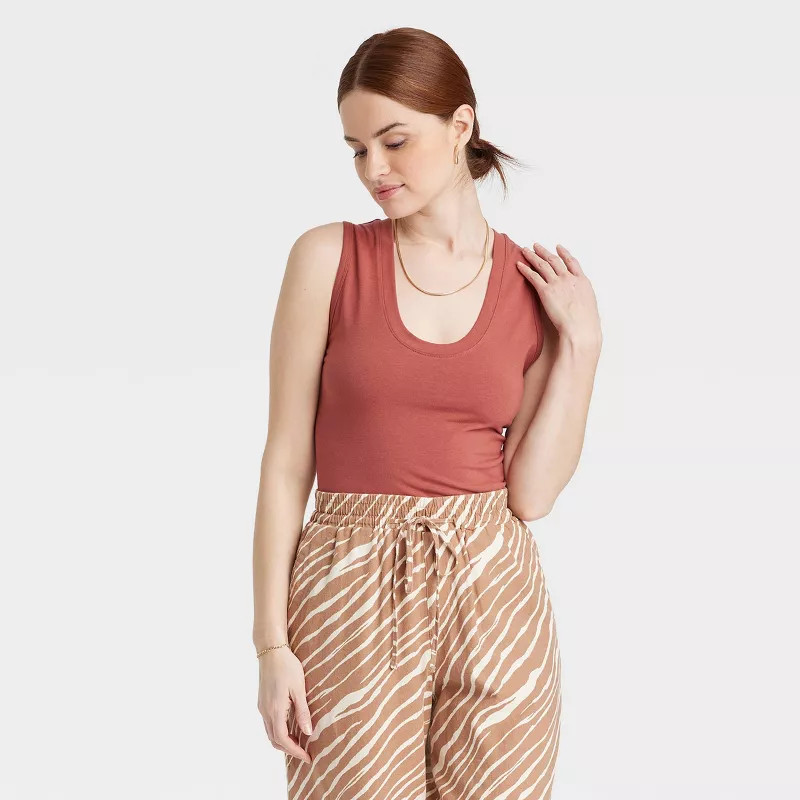 Women's U-Neck Slim Fit Tank Top - A New Day™ | Target