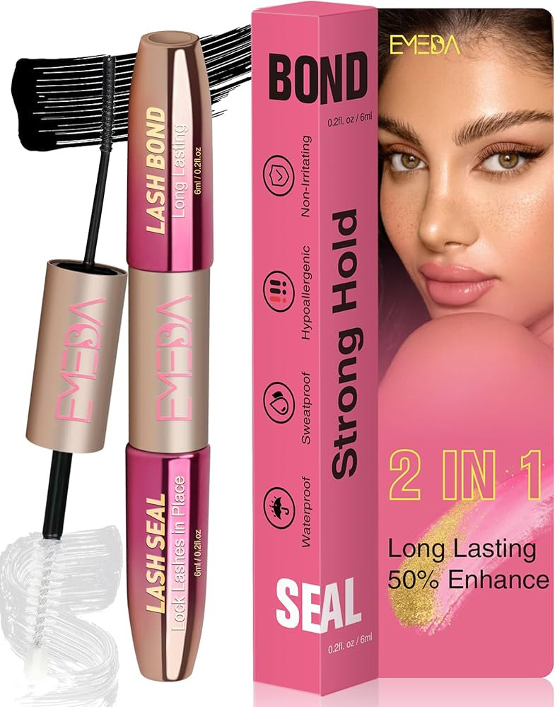 EMEDA Lash Cluster Glue, Lash Bond and Seal Waterproof for DIY Eyelash Extensions, 2-in-1 Bond an... | Amazon (US)