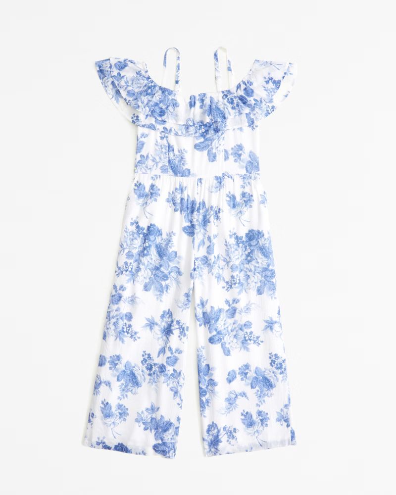 girls crinkle off-the-shoulder jumpsuit | girls dresses & rompers | Abercrombie.com | Abercrombie & Fitch (US)