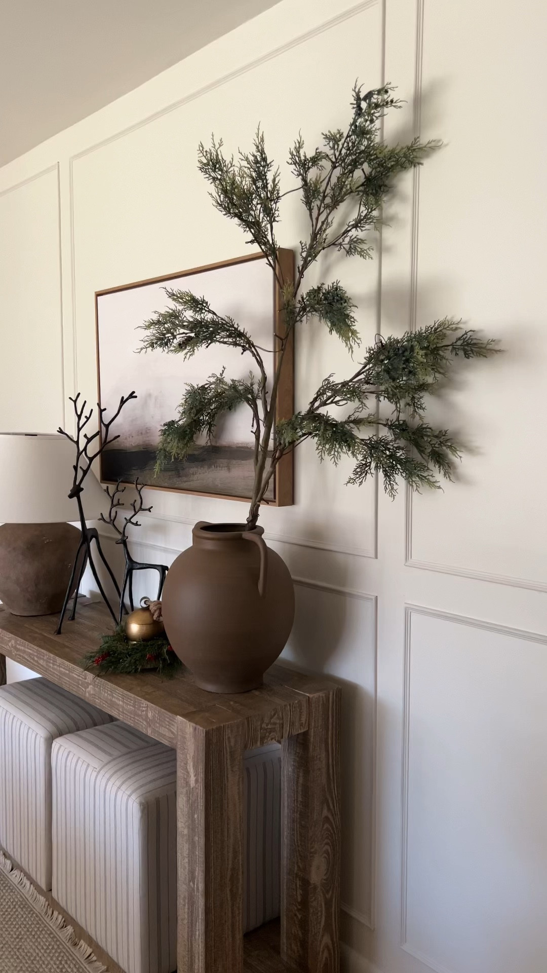 Christmas console table decor 

#LTKhome #LTKSeasonal #LTKHoliday