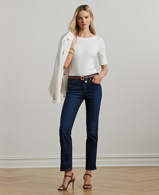 Mid-Rise Straight Jean, Regular and Short Lengths | Macy's