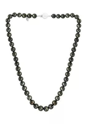 Effy Black Tahitian Pearl Necklace In Sterling Silver, 16 In | Belk