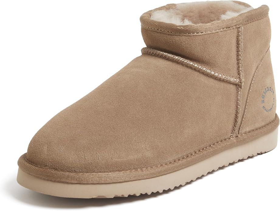 Fireside by Dearfoams Women's Riverland Shearling Fur Lined Mini Ankle Boot with Platform Slipper | Amazon (US)