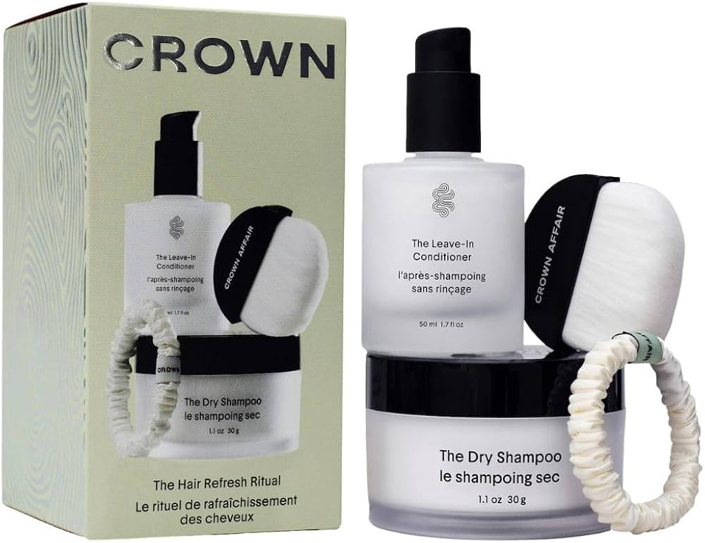 Crown Affair The Hair Refresh Ritual Gift Set with Dry Shampoo, Leave-In Conditioner & Silk Scrun... | Amazon (US)