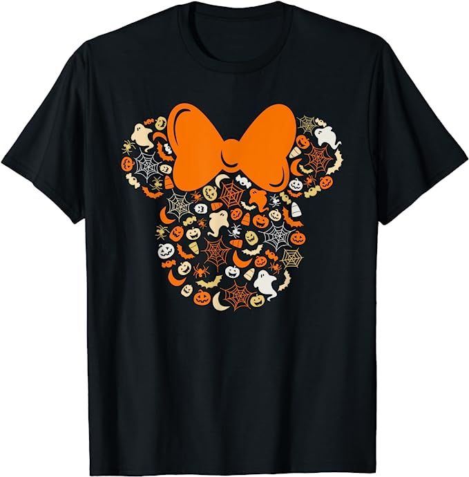 Disney Minnie Mouse Halloween Ghosts Pumpkins Spiders T-Shirt | Amazon (US)