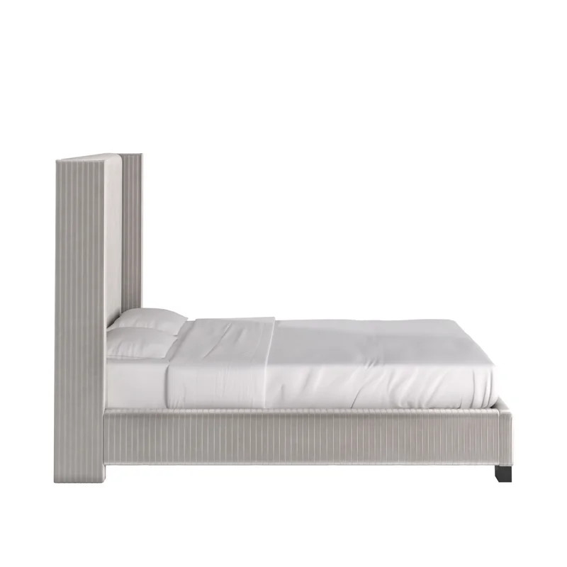 Vita Upholstered Pleated Wingback Bed | Wayfair North America