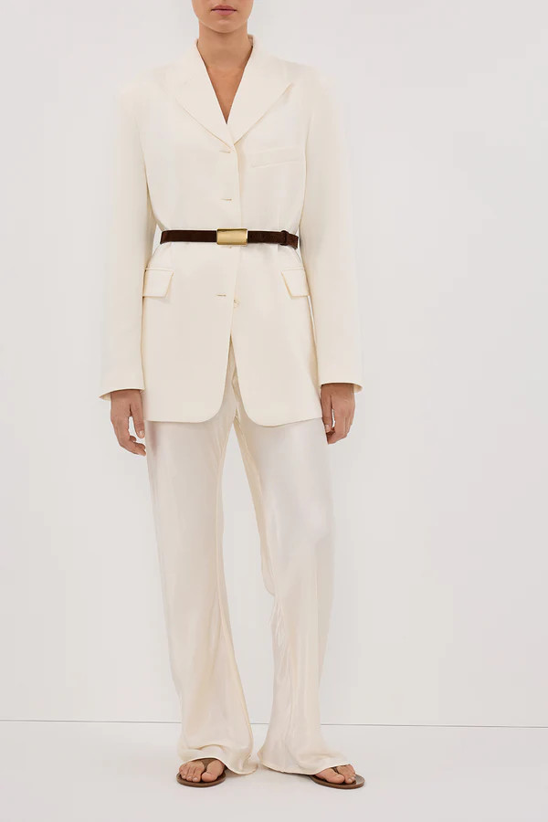 MYKA CREAM SATIN PANT | DISSH