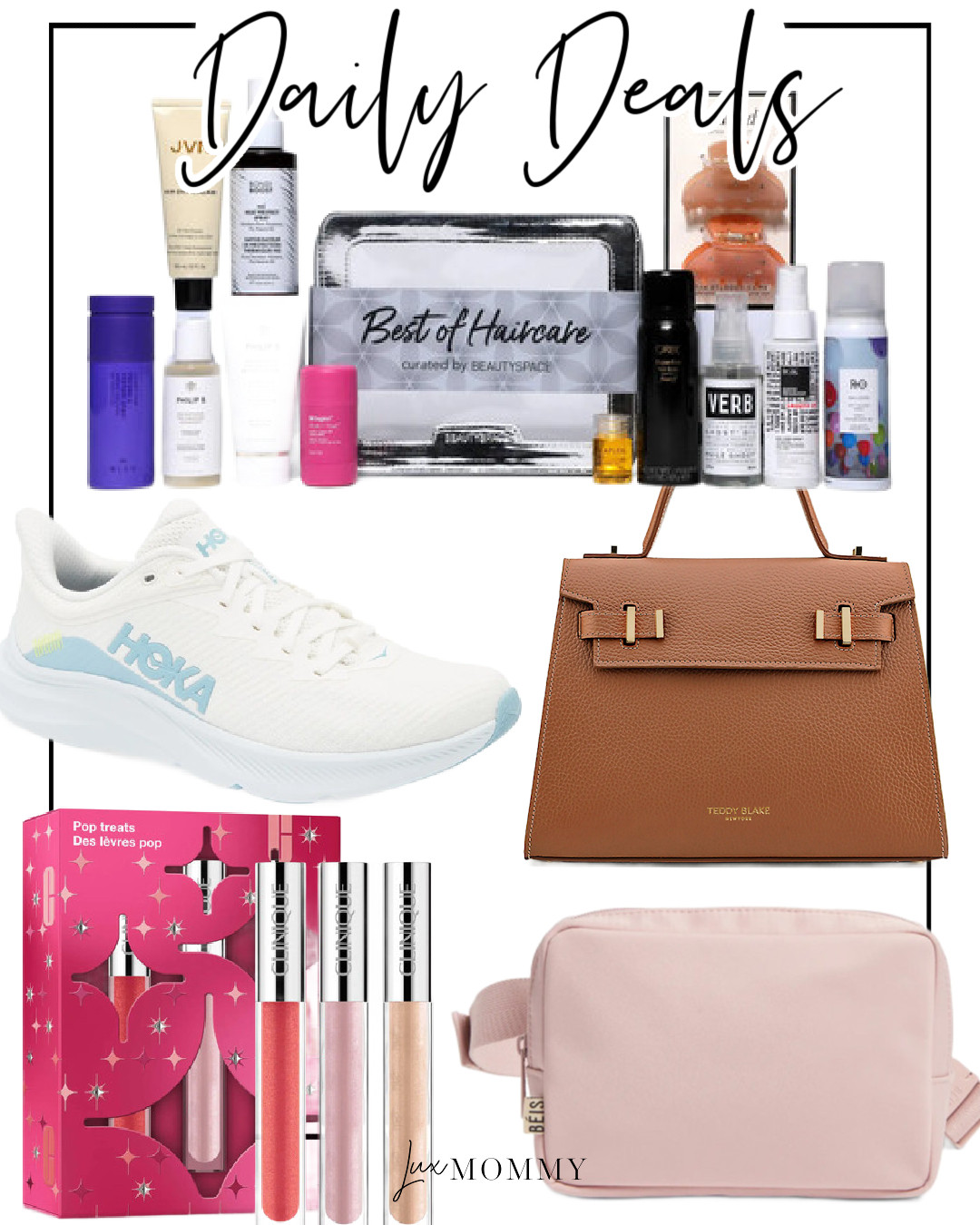 Daily Deals, Deals of the day!!
Teddy Blake handbag, Hoka, Belt Bag, Clinique, Best of Hair Set  

 #LTKselfcare #LTKSaleAlert #LTKBeauty