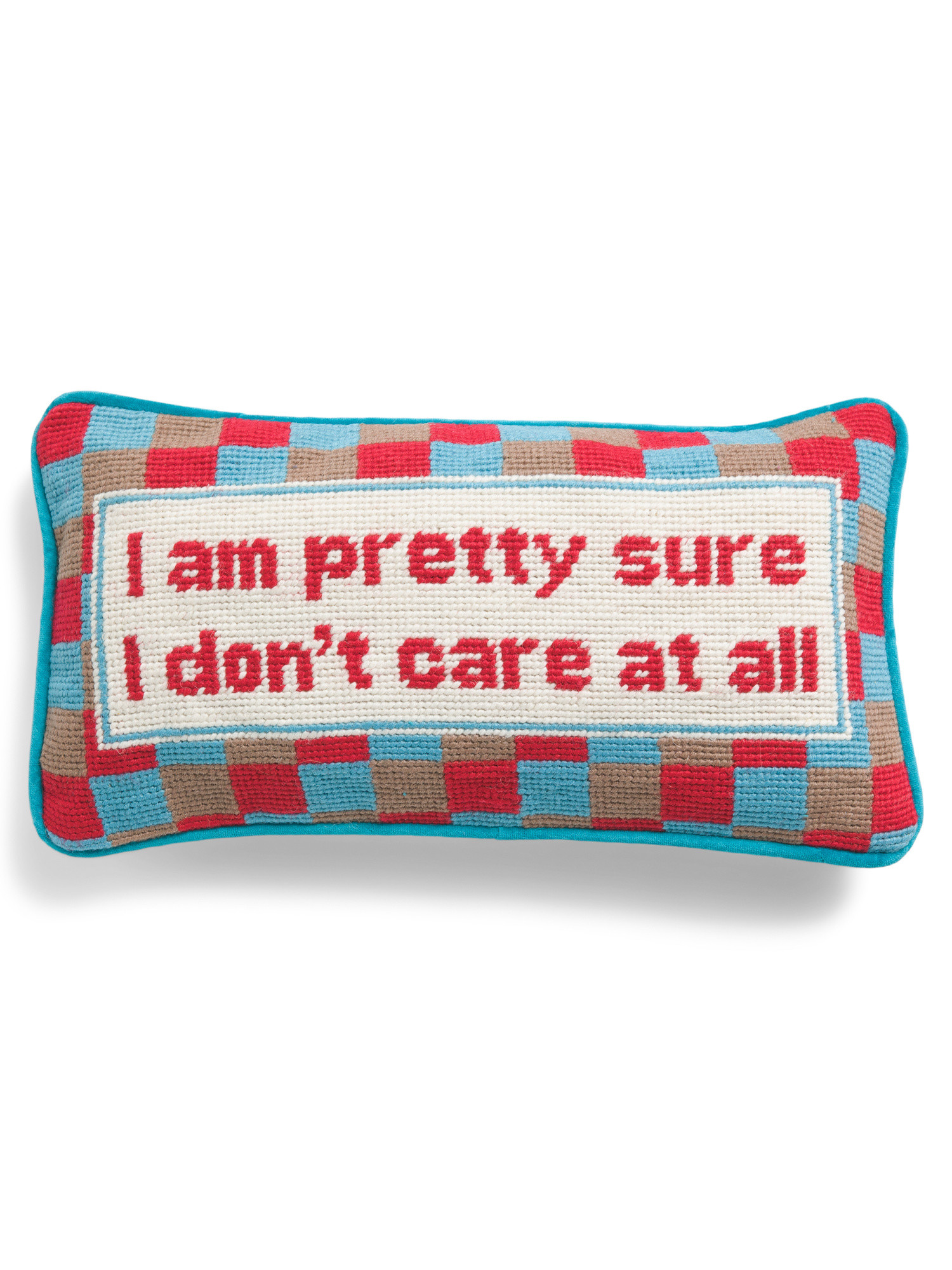 14x8 Wool Blend Dont Care Needlepoint Pillow | Throw Pillows | Marshalls | Marshalls