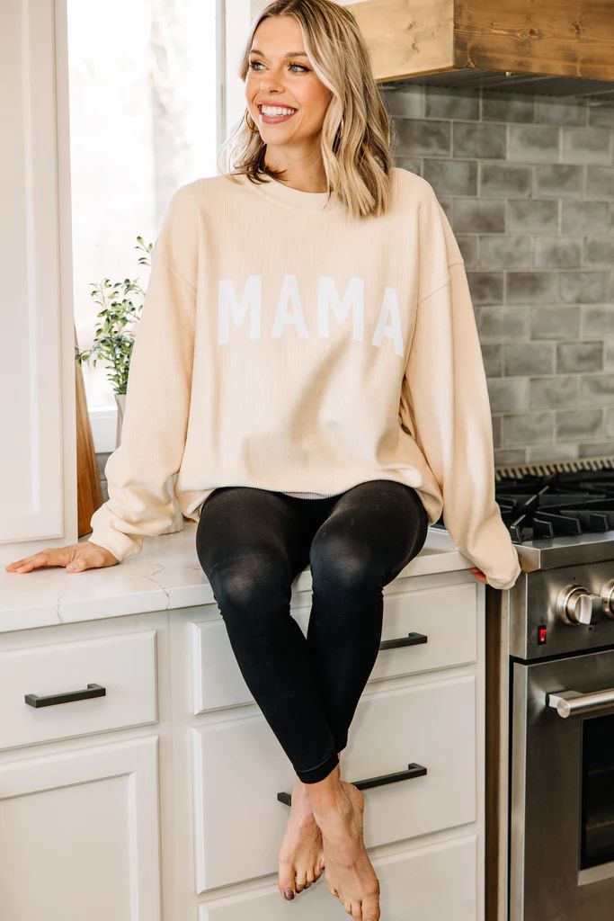 Mama Natural Corded Graphic Sweatshirt | The Mint Julep Boutique