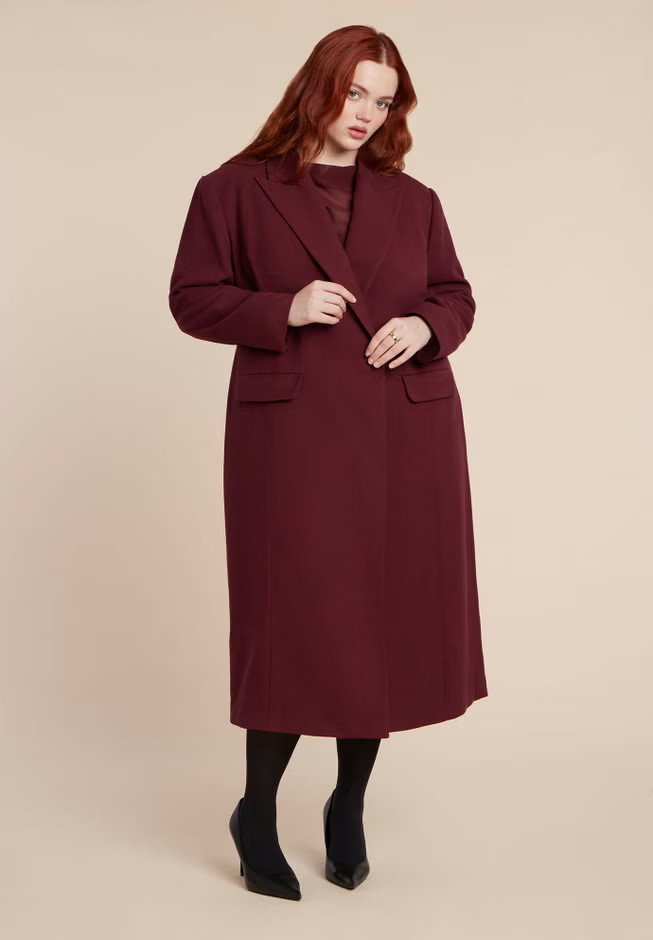 Long Tailored Coat | Eloquii
