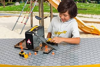CAT Construction Toys, Store N Go Playset - Tin Travel Case Transforms into Multi-Level Worksite,... | Amazon (US)