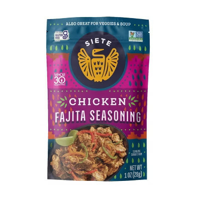 Siete Gluten Free Chicken Fajita Seasoning - 1oz | Target