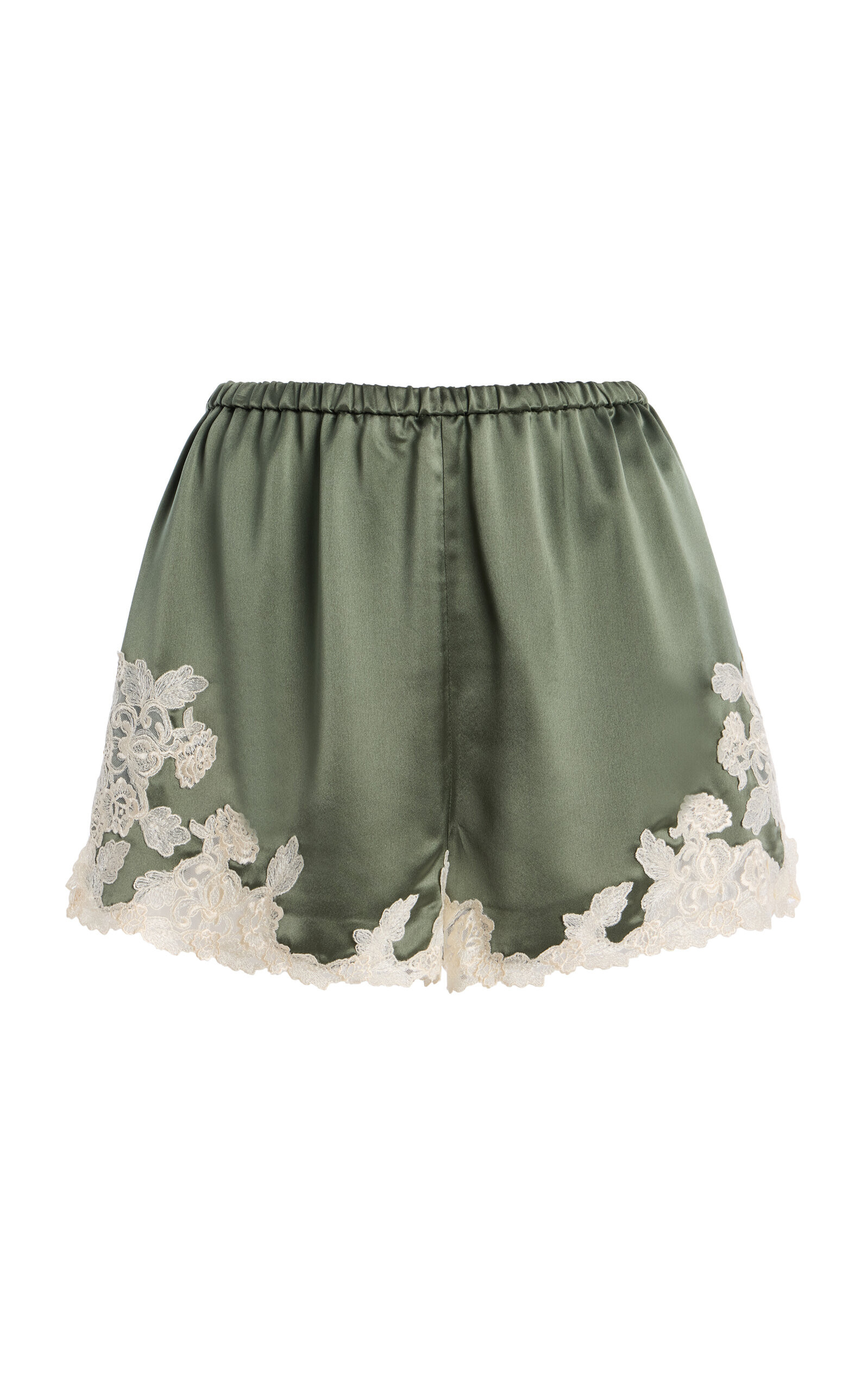 Eri Lace-Trimmed Satin Shorts | Moda Operandi (Global)