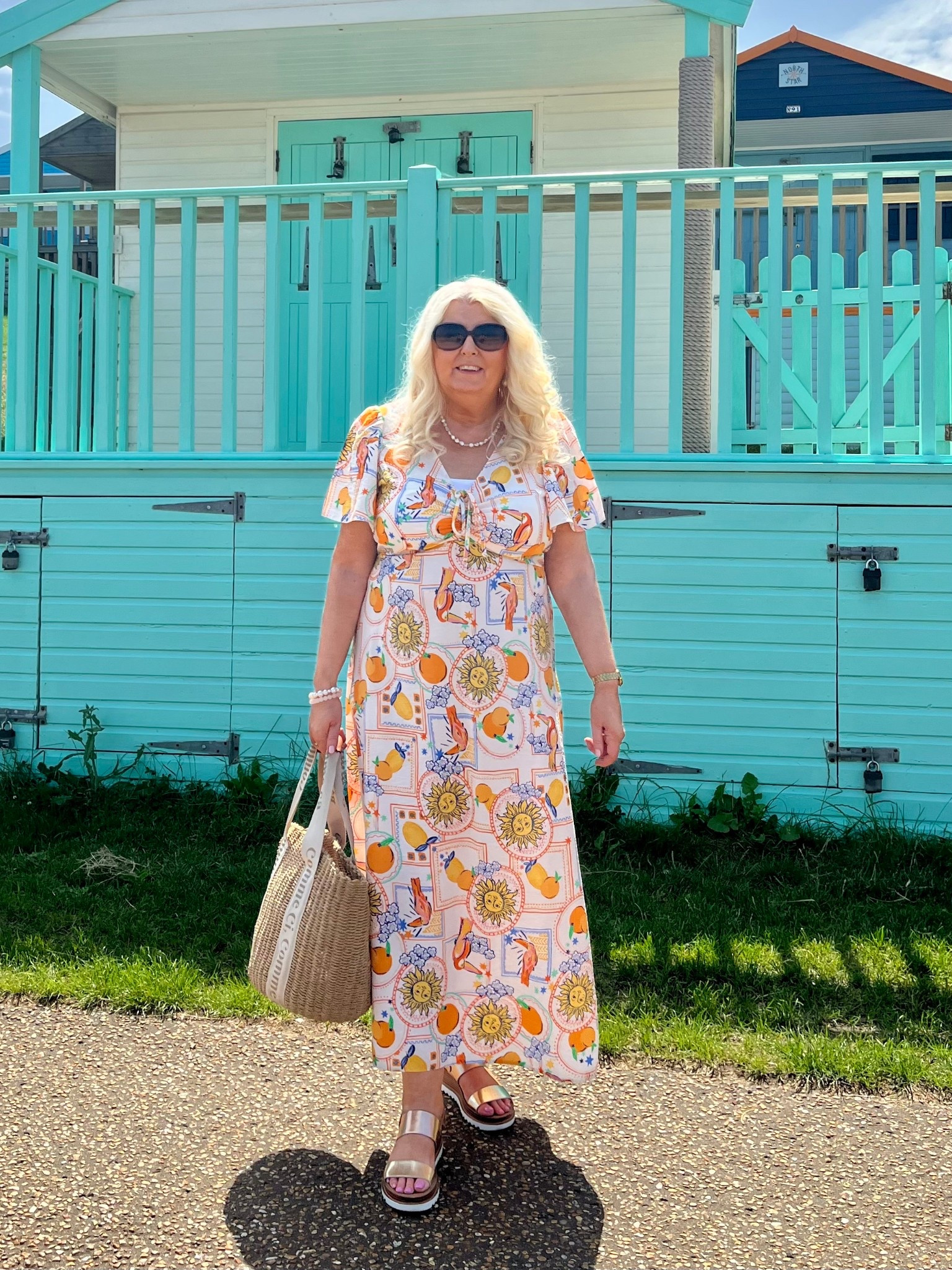 Fruit postcard print dress New Look 