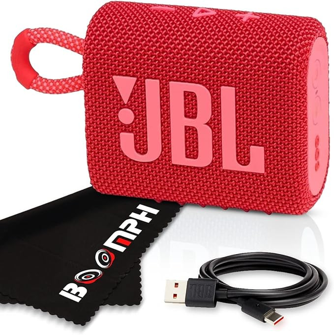 JBL Go 3 Portable Bluetooth Wireless Speaker, IP67 Waterproof and Dustproof Built-in Battery - Re... | Amazon (US)