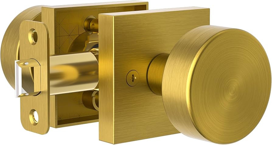 Antique Brass Door Knob Passage Door Knobs Antique Door Knobs Interior, Vintage Door Knob Square ... | Amazon (US)