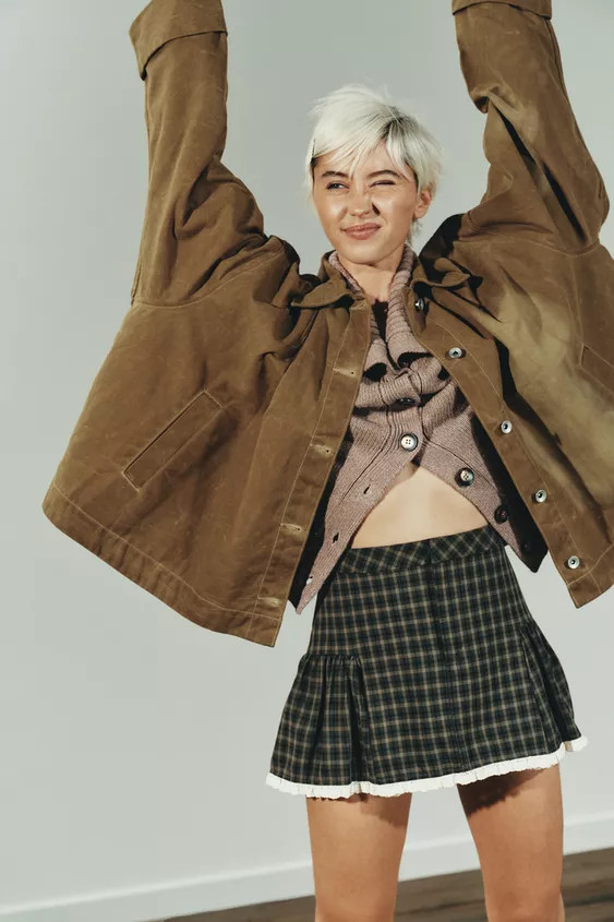 WAXED CAPE JACKET | Zara US