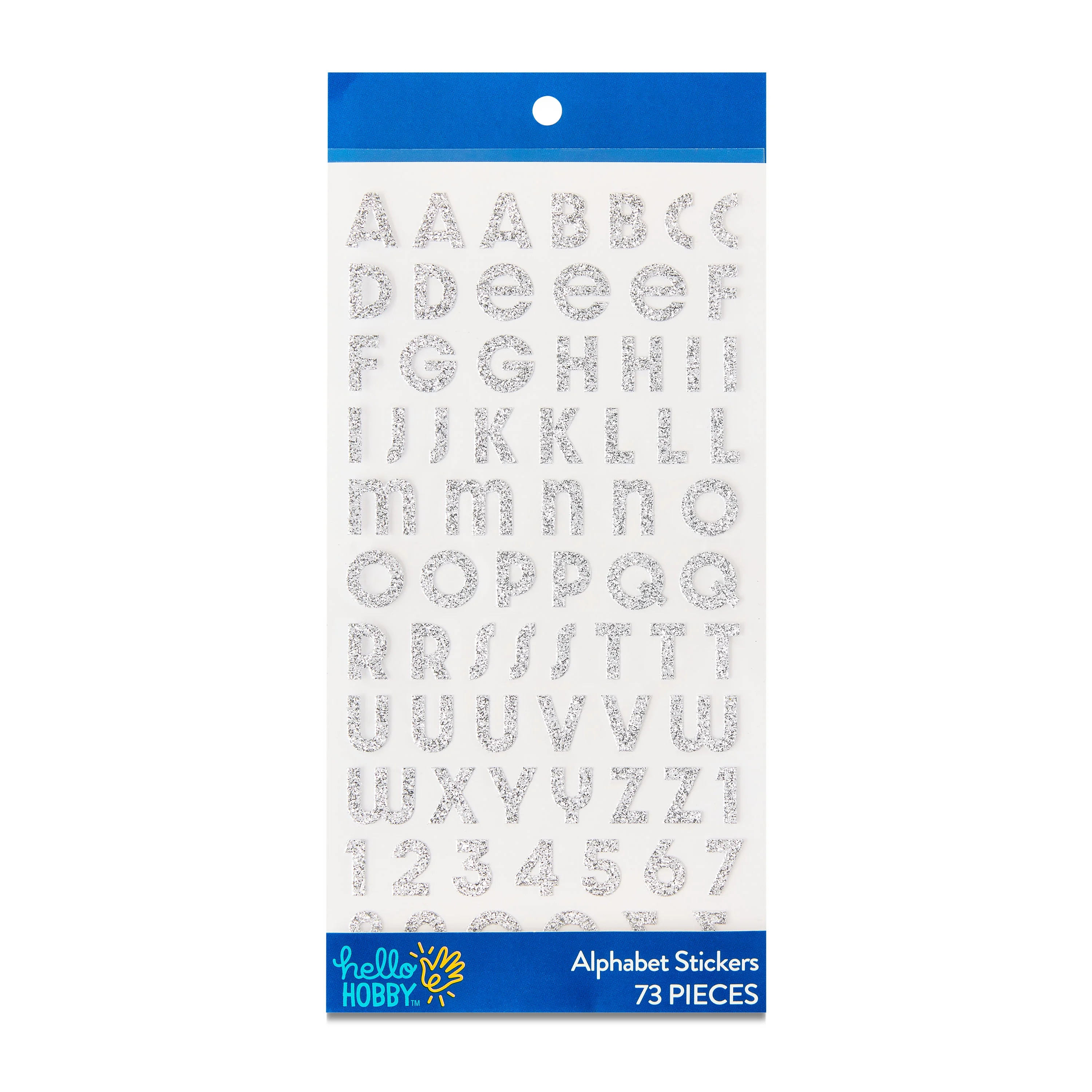 Hello Hobby Silver Glitter Alphabet Stickers, 73 Count | Walmart (US)