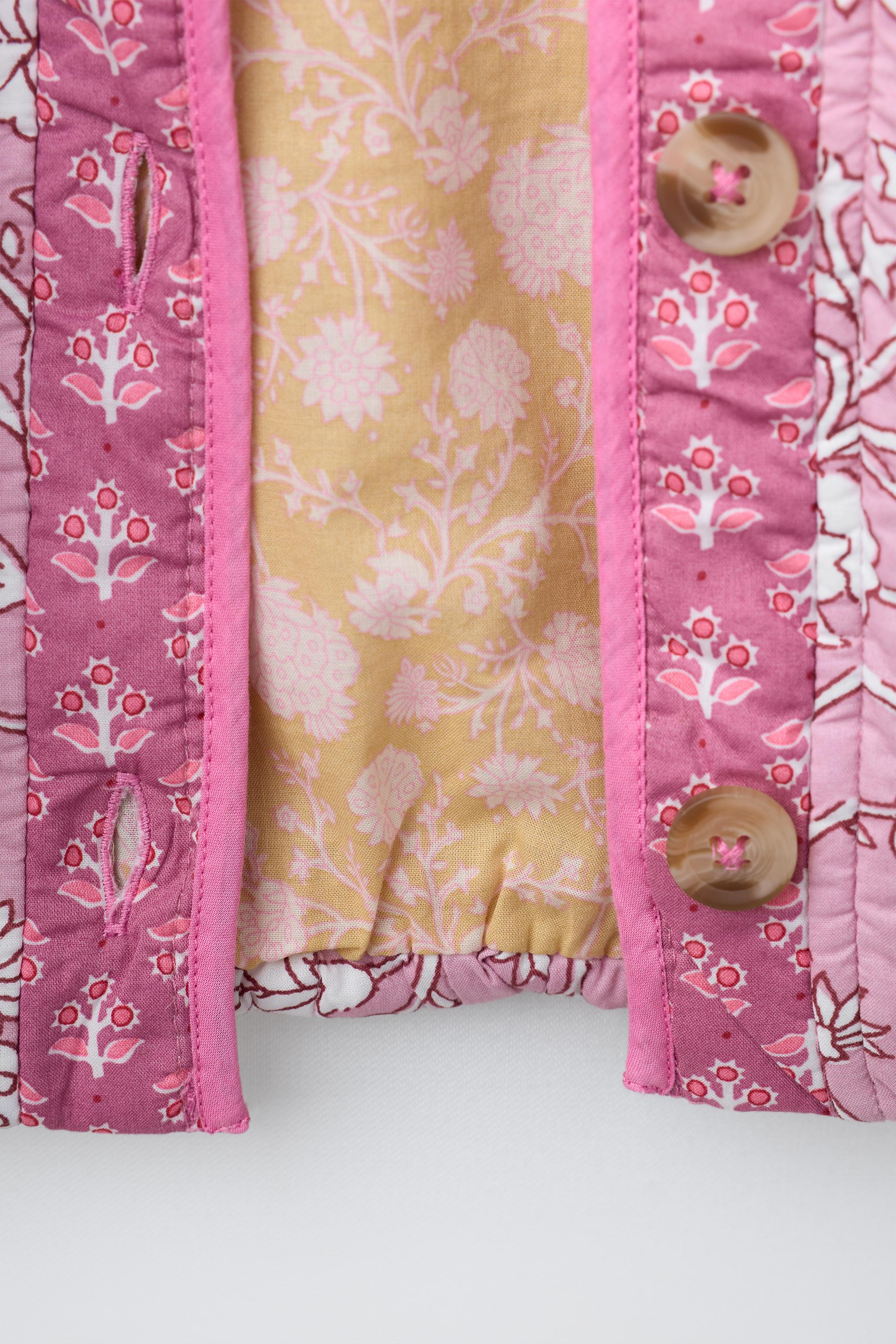 FLORAL PATCHWORK PADDED JACKET | Zara US