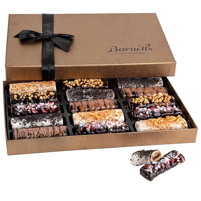 Barnett's Cookies Gourmet Chocolate Covered Hazelnut Wafers | 2021 Food Gift Birthday Baskets | P... | Amazon (US)