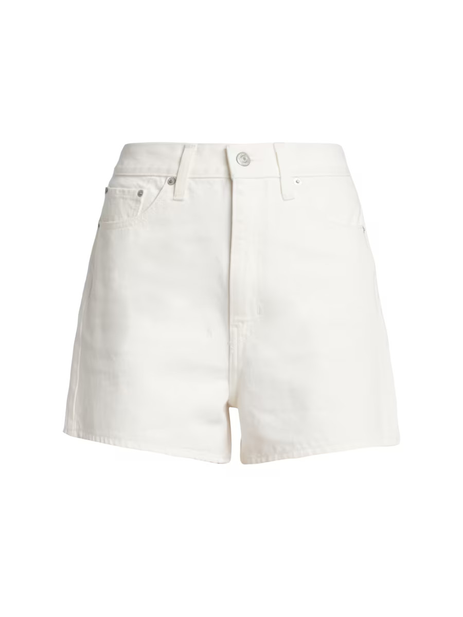 High-Rise Loose Denim Shorts | Saks Fifth Avenue