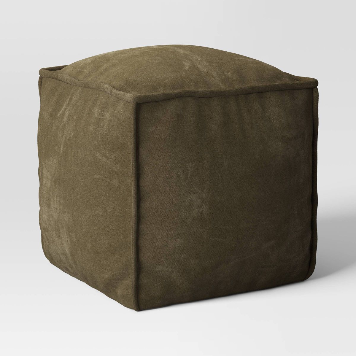 Costa Cotton Velvet Pouf with Removable Fill Olive Green - Threshold™ | Target